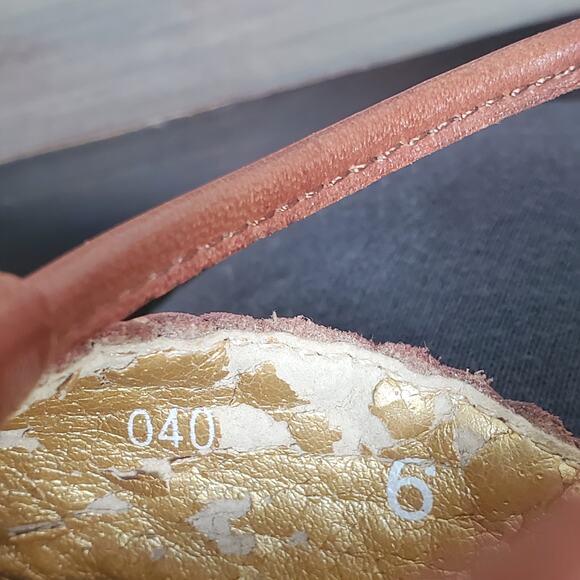 Seychelles Woven Red Leather Wooden Cylinder Heel Ankle Strap US W6 - Picture 13 of 13